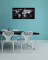Magnetická sklenená tabuľa Artverum®, mapa sveta, 91x46cm, SIGEL