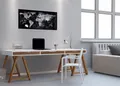 Magnetická sklenená tabuľa Artverum®, mapa sveta, 91x46cm, SIGEL