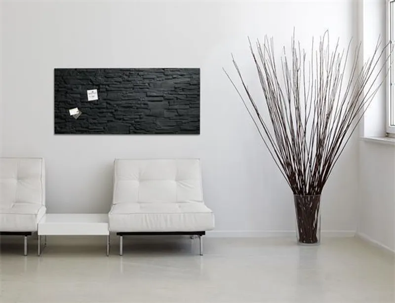Hlavný obrázok produktu Magnetická skleněná tabule "Artverum® ", textura břidlice, 91x46cm, SIGEL