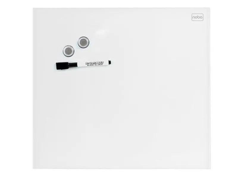Hlavný obrázok produktu Magnetická skleněná tabule, bílá, 30 x 30 cm, NOBO