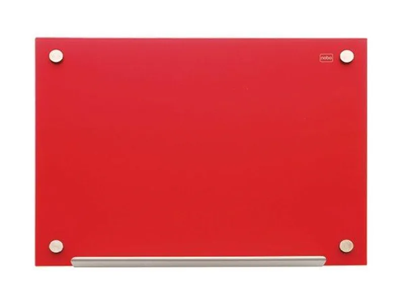 Hlavný obrázok produktu Magnetická skleněná tabule, červená, 60 x 45 cm, NOBO