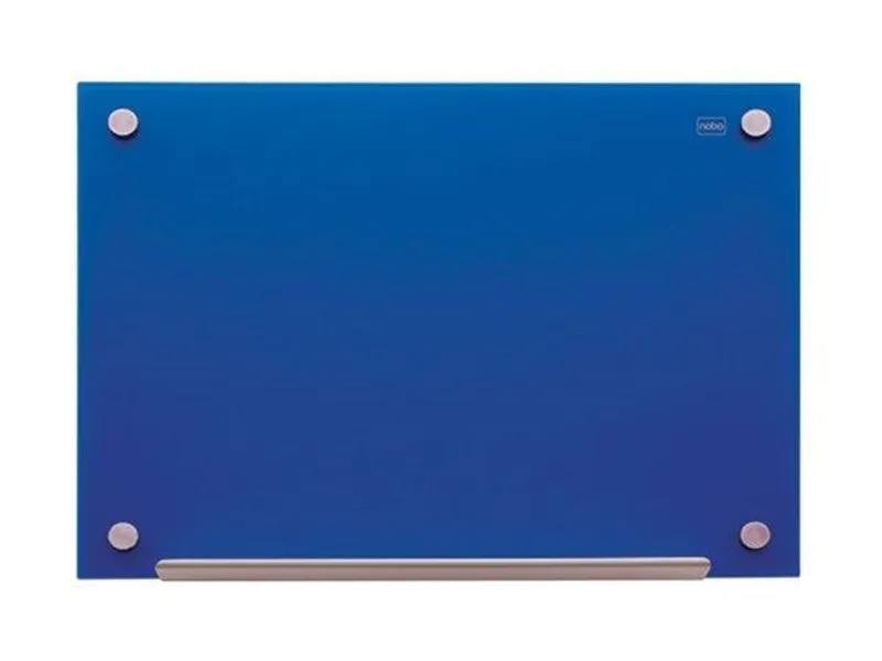 Hlavný obrázok produktu Magnetická skleněná tabule, modrá, 90 x 120 cm, NOBO