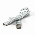 USB kábel (2.0), USB A M - Magnetická koncovka, 1m, strieborný, yy