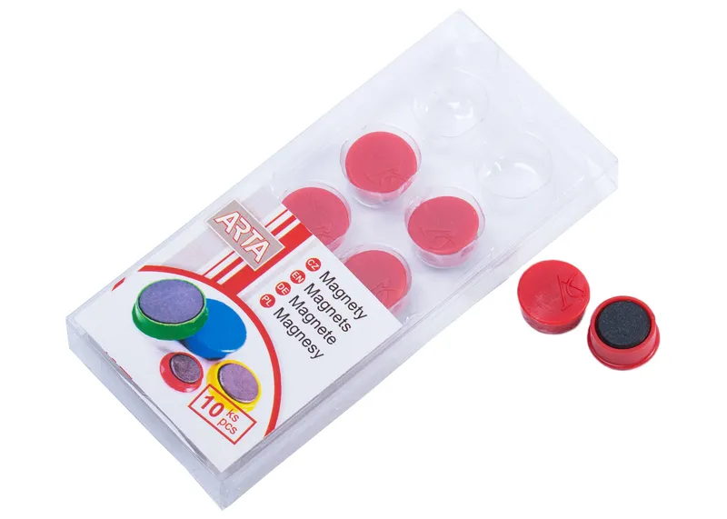 Hlavný obrázok produktu Magnety ARTA průměr 16mm, červené (10ks v balení)