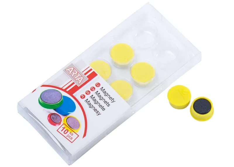 Hlavný obrázok produktu Magnety ARTA průměr 16mm, žluté (10ks v balení)