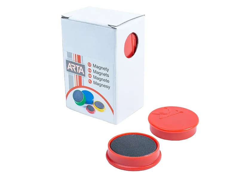 Hlavný obrázok produktu Magnety ARTA průměr 30mm, červené (10ks v balení)