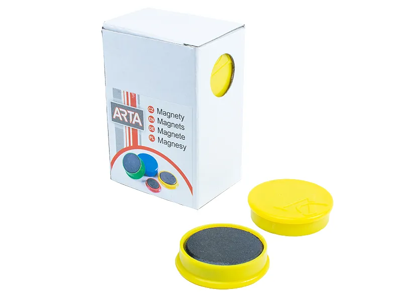 Hlavný obrázok produktu Magnety ARTA průměr 30mm, žluté (10ks v balení)