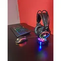Ďalší obrázok produktu Marvo CM305, RGB sada klávesnice s hernou myšou a slúchadlami, US, herná, membránová typ drôtová (USB), čierna, RGB podsvietená