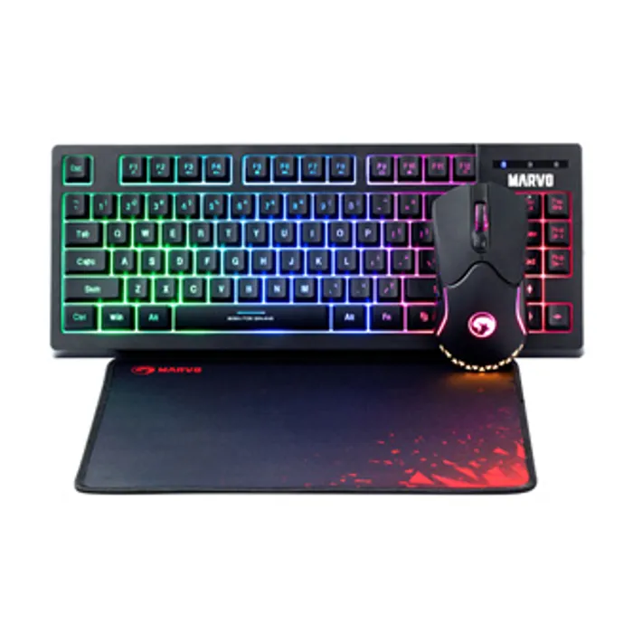 Hlavný obrázok produktu Marvo CM310 EN, RGB sada klávesnice s herní myší a podložkou, US, herní, membránová typ d