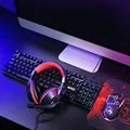 Marvo CM409 EN, sada klávesnice s hernou myšou, podložkou a slúchadlami, US, herné, membránov