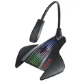 Marvo, herná mikrofón, MIC-01, bez regulácie hlasitosti, čierny, RGB podsvietenie