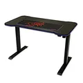 Marvo Herný stôl DE-03 PRO, 120 x 66 cm, 71-121 cm, elektricky nastaviteľná výška, podsvietený, podsvietná herná podložka