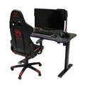 Marvo Herný stôl DE-03 PRO, 120 x 66 cm, 71-121 cm, elektricky nastaviteľná výška, podsvietený, podsvietná herná podložka