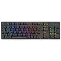 Marvo KG945, Optická klávesnica US, herná, vode odolná typ drôtová (USB), čierna, optická, RGB podsvietená