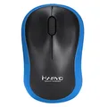 Marvo Myš DWM100BL, 1000DPI, 2.4 [GHz], optika, 3tl., bezdrôtová, čierno-modrá, 1 ks AAA, kancelárska