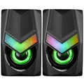 Marvo reproduktory SG-118, 2.0, 6W, čierne, regulácia hlasitosti, herná, 150Hz-20kHz, RGB podsvietenie