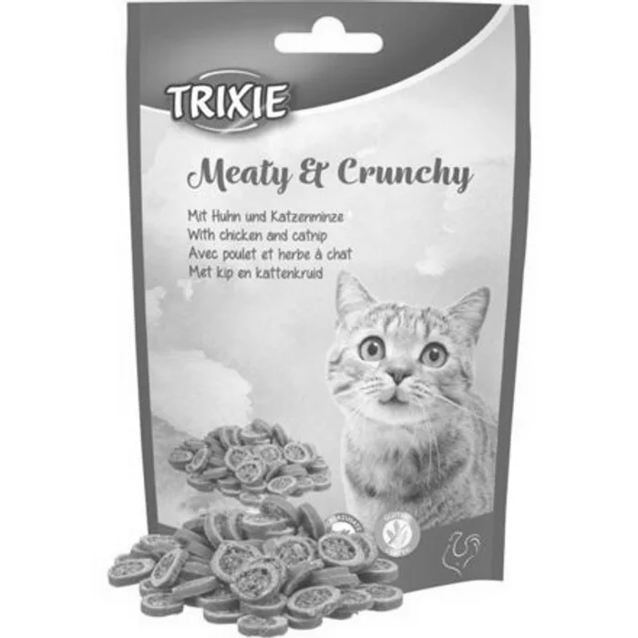 Hlavný obrázok produktu Meaty & Crunchy - kuře s catnipem, křupavé masové pamlsky, 50 g