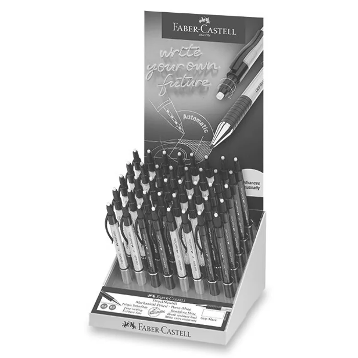 Hlavný obrázok produktu Mechanická tužka Faber-Castell Grip Matic 1375/1377 stojánek, 40 ks, 0,5/0,7 mm