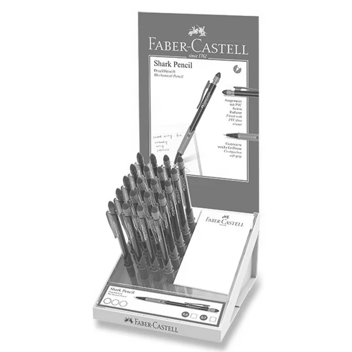 Hlavný obrázok produktu Mechanická tužka Faber-Castell Shark 0,5 mm, stojánek, 20 ks