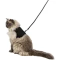 Mäkký postroj s vodítkom pre mačku XL 36-54cm / 1,20 m čierny