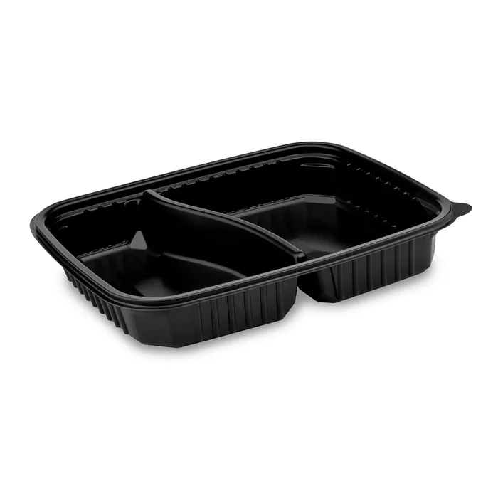 Hlavný obrázok produktu Menu mísa 2dílná černá do mikrovl. trouby 1200 ml, L 25x18,5 x 4 cm (PP) [50 ks]