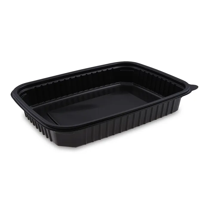 Hlavný obrázok produktu Menu mísa černá do mikrovl. trouby 1200 ml, L 25x18,5 x 4 cm (PP) [50 ks]