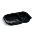 Ďalší obrázok produktu Menu misa do mikrovlnky (PP) ECONOMY 2dielna čierna 240 x 210 x 40 mm 1100ml [100 ks]
