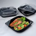 Ďalší obrázok produktu Menu misa do mikrovlnky (PP) ECONOMY 3dielna čierna 240 x 210 x 40 mm 1000ml [100 ks]
