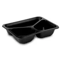 Menu misa (PP) extra-pevná 3dielná čierna 227 x 178 x 49 mm [50 ks]