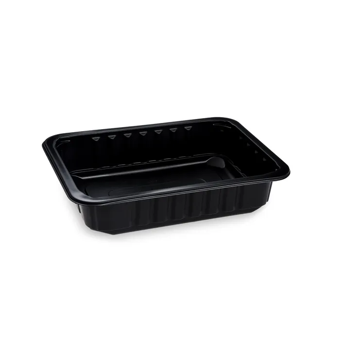 Hlavný obrázok produktu Menu mísa (PP) nedělená černá 227 x 178 x 50 mm [320 ks] - zatavovací
