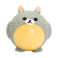 Ďalší obrázok produktu Loptička v dizajne zvieratká Totoro, so zvukom, 8 cm, latex, šedá, HipHop