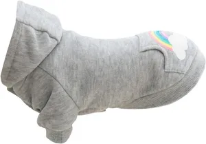 Mikina s kapucňou RAINBOW FALLS šedá XXS: 24cm, hruď: 34cm, krk: 26cm