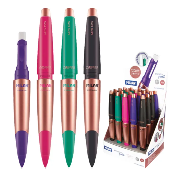 Hlavný obrázok produktu Mikrotužka / Pentelka MILAN Capsule Copper Slim HB, 0.5 mm - mix barev