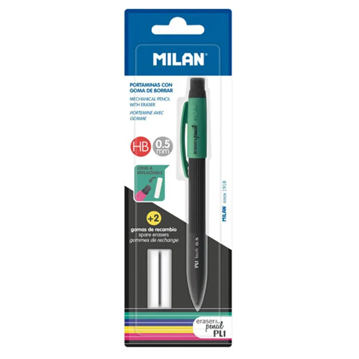 Hlavný obrázok produktu Mikrotužka / Pentelka MILAN PL1 Touch HB, 0.5 mm + 2 náhradní gumy