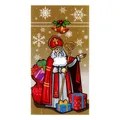 Mikulášsky sáčok PP 20x37 cm - Mikuláš s darčekmi (zlatý)