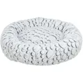 MILA okrúhly plyšový pelech, biela/sivá o 60 cm