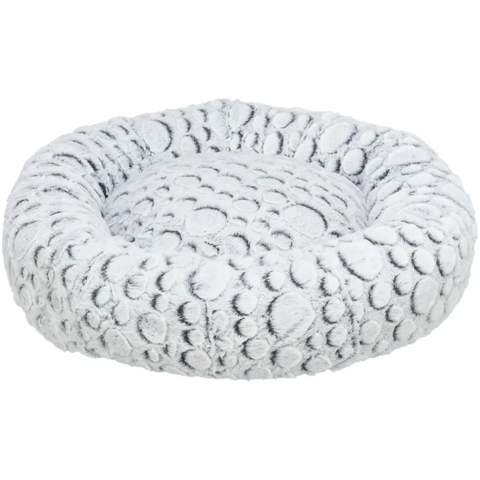 Hlavný obrázok produktu MILA kulatý plyšový pelech, bílá/šedá o 60 cm