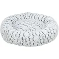 Ďalší obrázok produktu MILA okrúhly plyšový pelech, biela/sivá o 60 cm