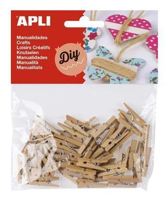 Hlavný obrázok produktu Mini kolíčky, dřevěné, přírodní, APLI