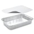 Ďalší obrázok produktu Miska (ALU) hranatá 315 x 215 x 43 mm 2000ml + viečko [10 sád]