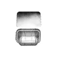 Ďalší obrázok produktu Miska (ALU) hranatá 129 x 103 x 34 mm 250ml + viečko [20 sád]