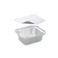 Ďalší obrázok produktu Miska (ALU) hranatá 145 x 120 x 41 mm 470ml + viečko [5 sád]