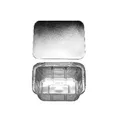Ďalší obrázok produktu Miska (ALU) hranatá 145 x 120 x 41 mm 470ml + viečko [5 sád]