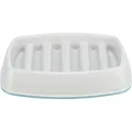 Miska na pomalé kŕmenie, design mreža, 0,25l/21 ×14 cm, plast/TPR, sivá