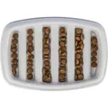 Miska na pomalé kŕmenie, design mreža, 0,25l/21 ×14 cm, plast/TPR, sivá