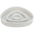 Miska na pomalé kŕmenie, dizajn triangel, 0,35 l/15 × 15 cm, plast/TPR, šedá