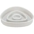 Miska na pomalé kŕmenie, dizajn triangel, 0,35 l/15 × 15 cm, plast/TPR, šedá