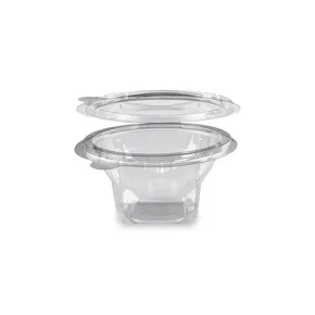 Miska (rPET) s viečkom okrúhla priehľadná 250ml [50 ks]