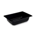 Miska na polievku (PP) hranatá čierna 178 x 127 x 50 mm 600ml [100 ks] - zatavovacia