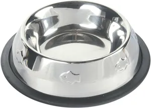 Miska nerez s gumou, motív rybky 200ml/11cm